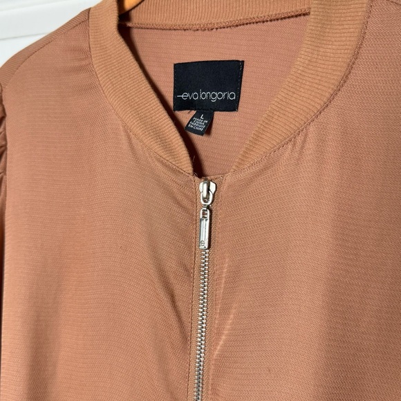 Eva Longoria Zip Front Batwing Jacket Dusty Rose Holiday Layer size Large - Picture 4 of 16